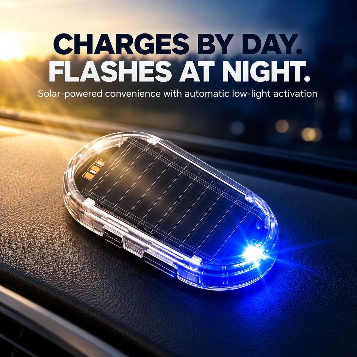 🚨 Solar Car Security Warning Light | Wireless LED Anti-Theft Visual Deterrent