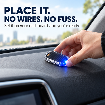 🚨 Solar Car Security Warning Light | Wireless LED Anti-Theft Visual Deterrent