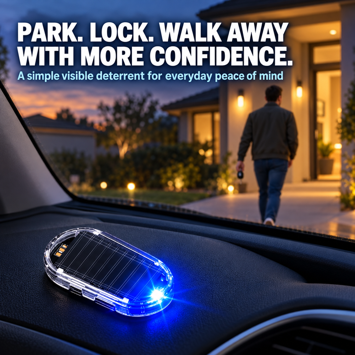 🚨 Solar Car Security Warning Light | Wireless LED Anti-Theft Visual Deterrent