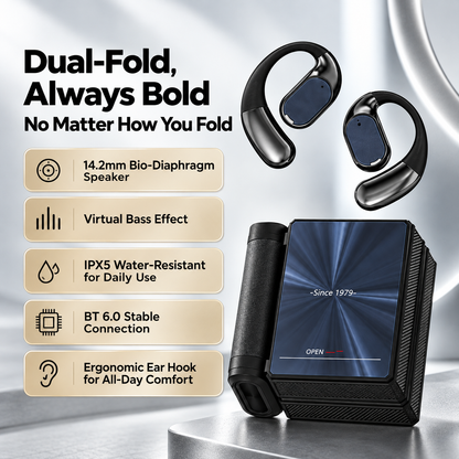 🔥Monster Ear Buds  - Headphones Bluetooth with Dual-Fold Design