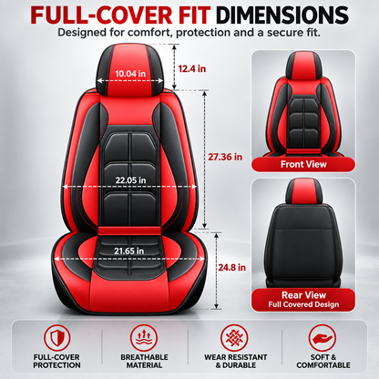 🏎️ AeroLuxe 5-Seater Universal Leather Car Seat Cover Set