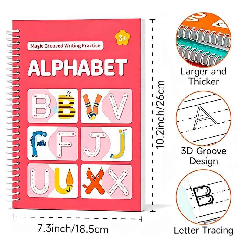 🖍️Kids Reusable Writing Workbook, Early Learning Gift