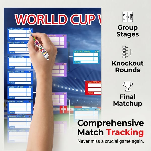 💥 🗓️⚽ 2026 Global Soccer Tournament Poster Set | Group Stage & Knockout Wall Charts