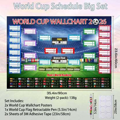 💥 🗓️⚽ 2026 Global Soccer Tournament Poster Set | Group Stage & Knockout Wall Charts