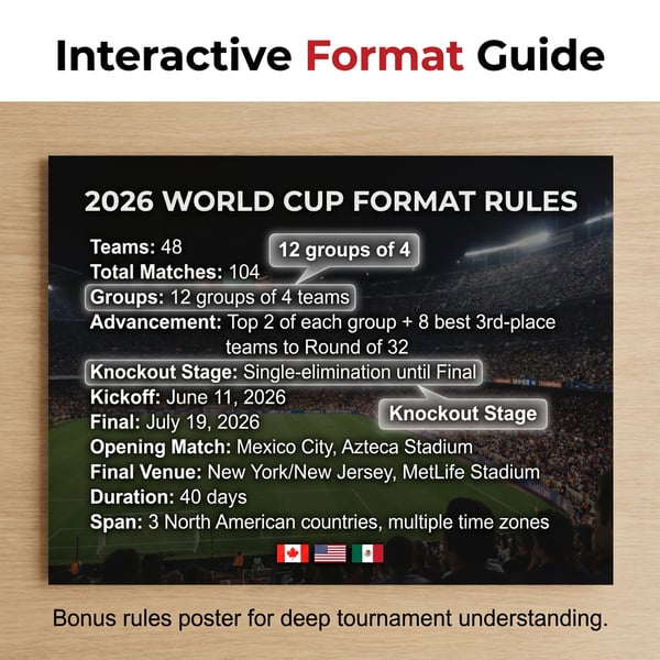 💥 🗓️⚽ 2026 Global Soccer Tournament Poster Set | Group Stage & Knockout Wall Charts