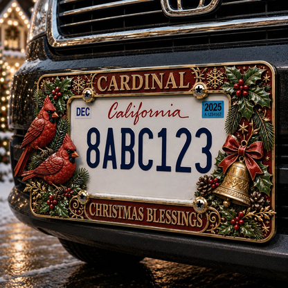 🎄Christmas License Plate Frame – Festive Style for Every Ride