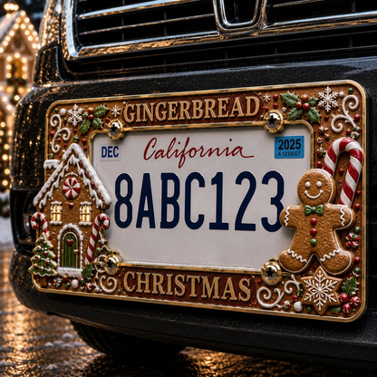 🎄Christmas License Plate Frame – Festive Style for Every Ride
