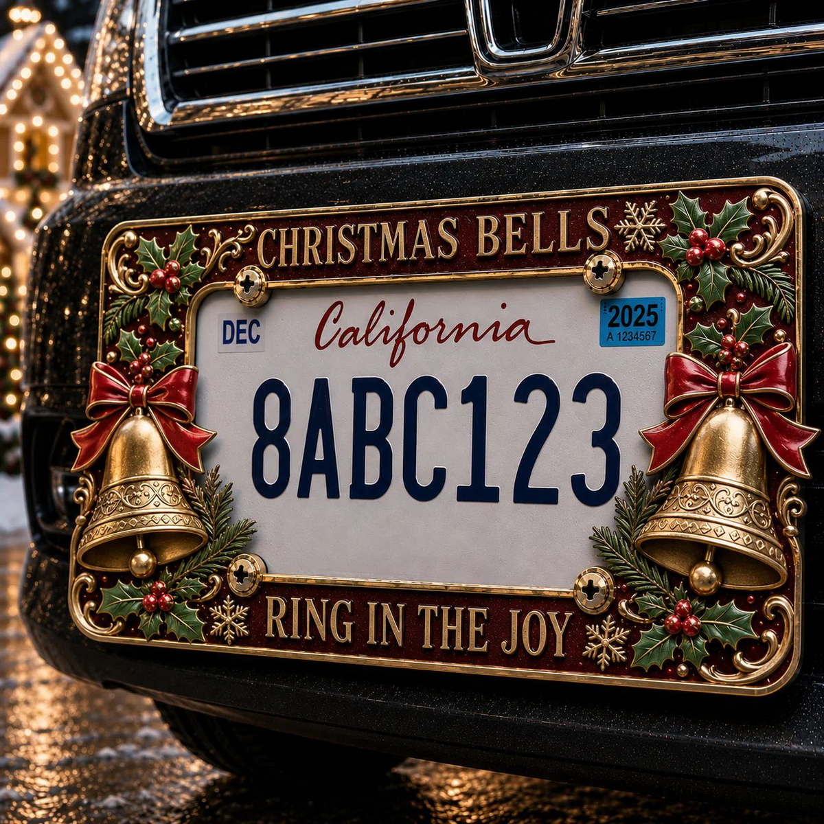 🎄Christmas License Plate Frame – Festive Style for Every Ride