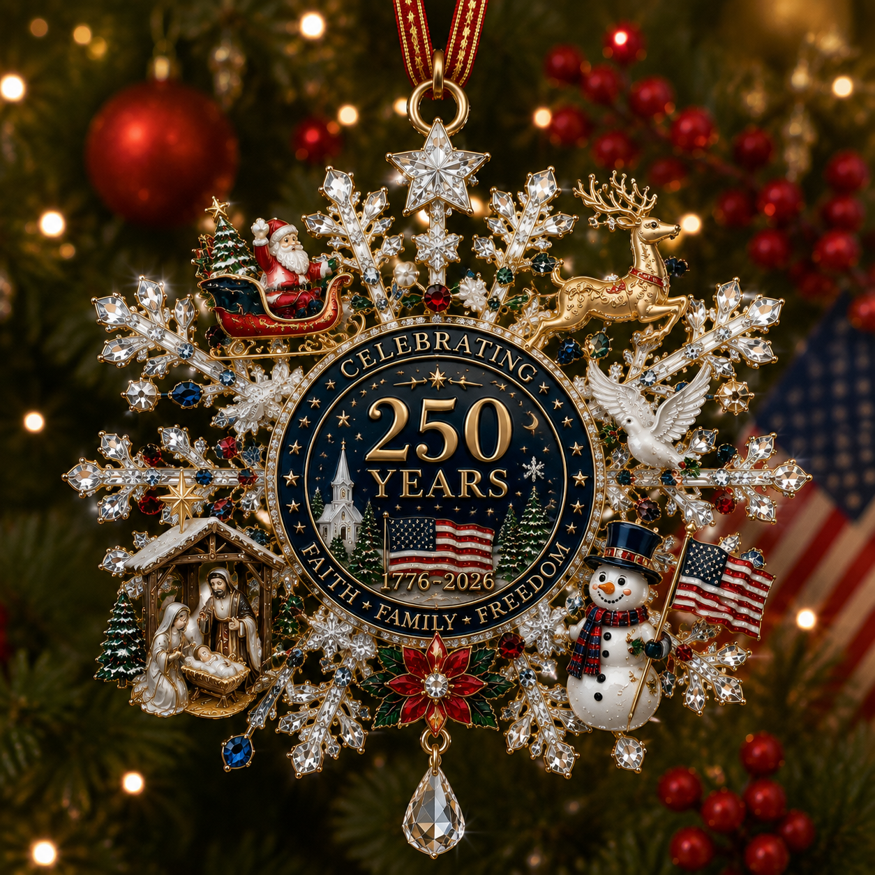 🎄❄Christmas Commemorative Snowflake Ornament