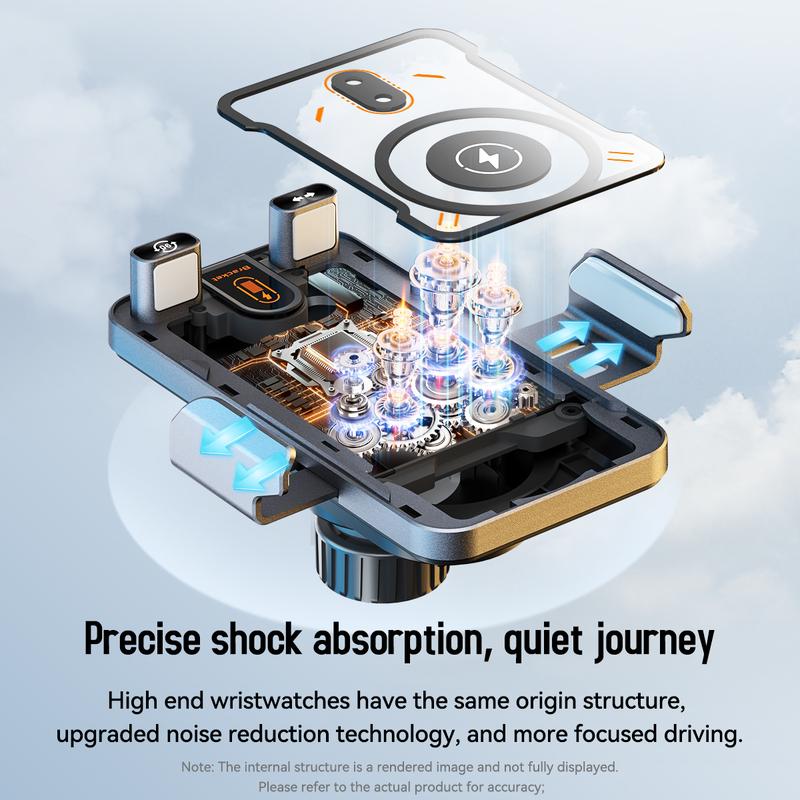 🎉LAST DAY SALE 50% OFF⚡50K+ SOLD 📱Smart 2-in-1 Car Rotating Mobile Phone Holder & Wireless Charger⚡