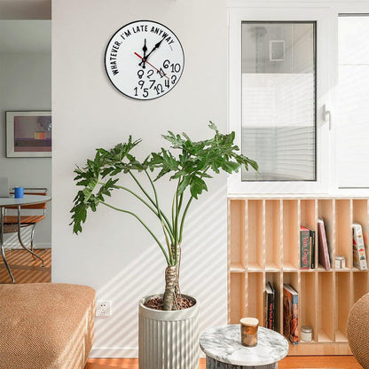 🔥Last Day 49% OFF -"I'm Late Anyway" Wall Clock😂⏰
