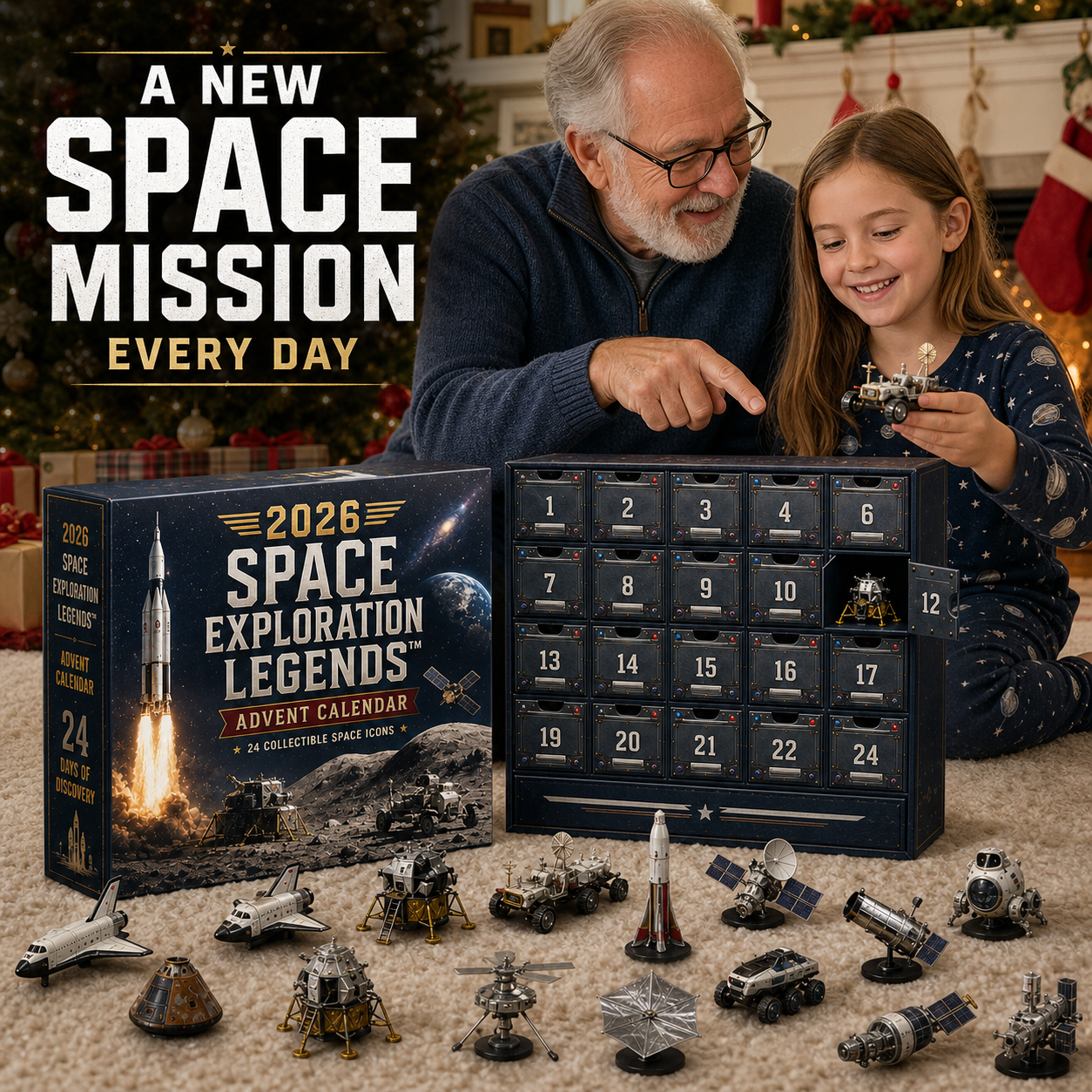 🚀 2026 Space Exploration Advent Calendar – 24 Days of Missions & Collectible Surprises