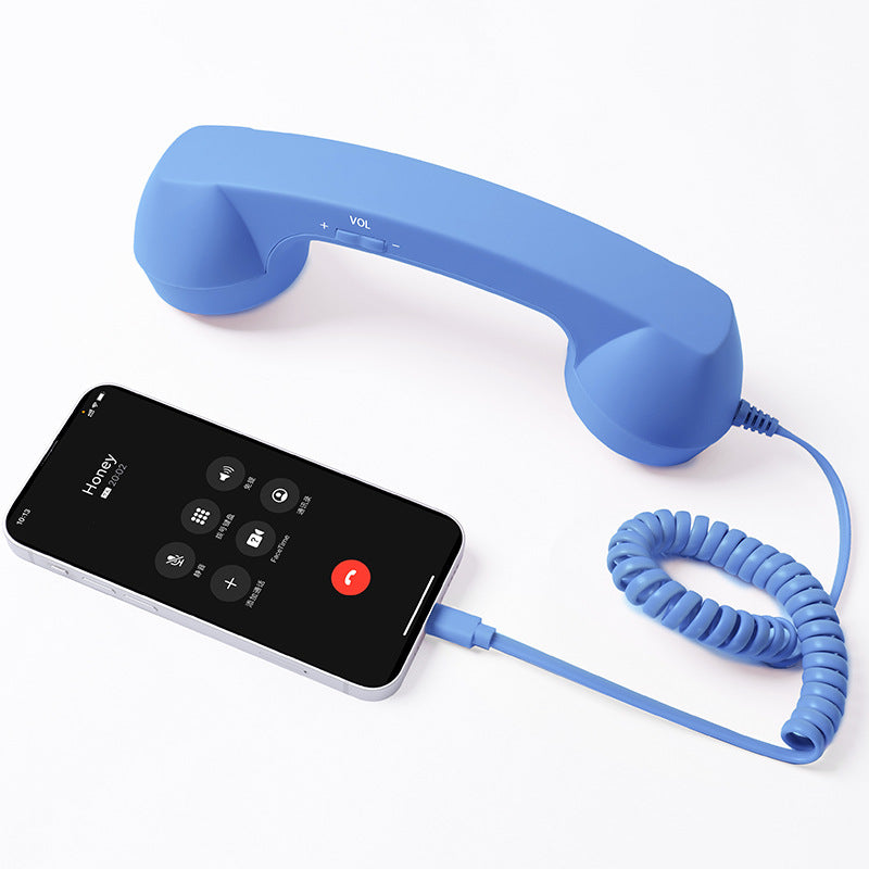 ☎️ Old School Wired Phone Handset – Classic Radiation-Proof Receiver for Mobile Phones