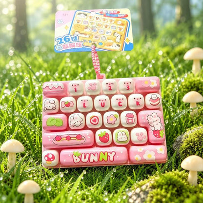 26-Key Mini Fidget Keyboard Keychain