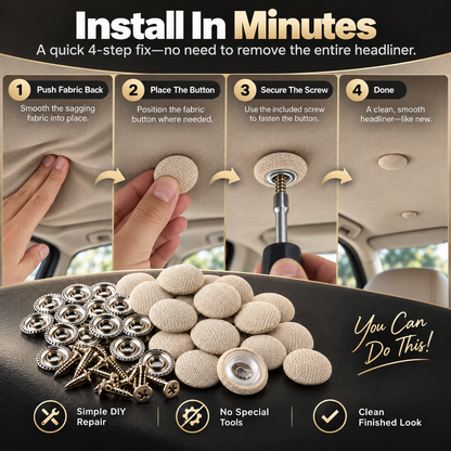 DIY CAR HEADLINERREPAIR KIT I Fix Loose RoofLiner Without Full UpholsteryReplacement -50 Pack