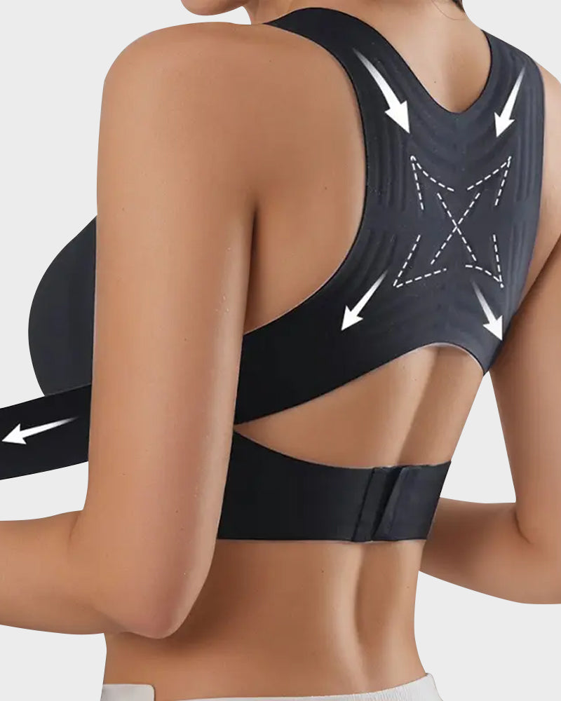✨50% OFF NOW! 👙 Front Closure Cross-Back Wireless Posture Bra – Ultra Push-Up, All-Day Comfort & Natural Lift for a Slimmer, Taller Silhouette 💖