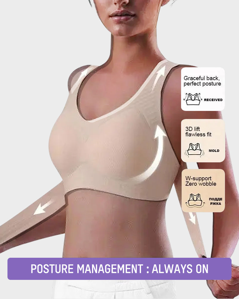 ✨50% OFF NOW! 👙 Front Closure Cross-Back Wireless Posture Bra – Ultra Push-Up, All-Day Comfort & Natural Lift for a Slimmer, Taller Silhouette 💖