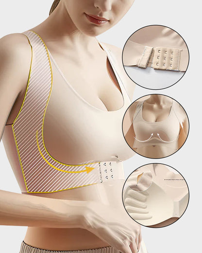 ✨50% OFF NOW! 👙 Front Closure Cross-Back Wireless Posture Bra – Ultra Push-Up, All-Day Comfort & Natural Lift for a Slimmer, Taller Silhouette 💖