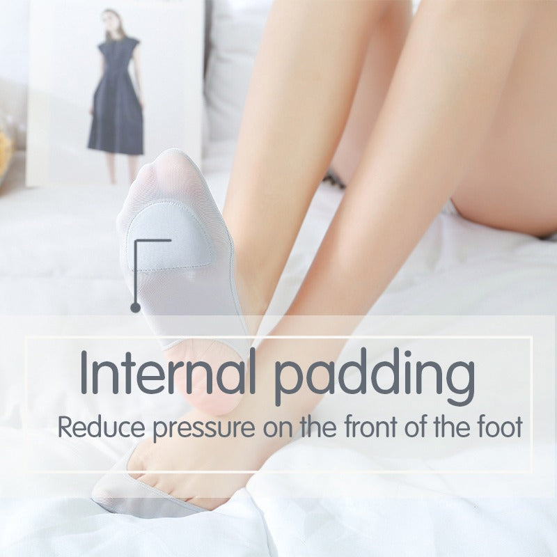 👠4 pairs👠Silicone anti-slip invisible socks