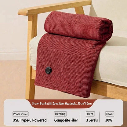 🔥 Last Day 52% Off!🔥Portable USB Electric Heated Blanket Perfect for Outdoors or the Office. Use as a Single-Person Throw, Wrap, or Lap Blanket.