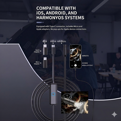 💥LIMITED-TIME 50% OFF!🔥High-Resolution Waterproof Endoscope Camera