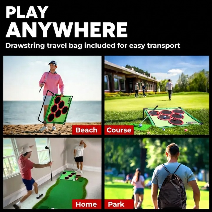 ⛳ Golf Pong Game Set – 20 Balls, Mat & Case, Indoor/Outdoor