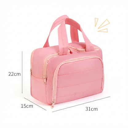 🔥ONLY $19.98🔥4-in-1 Puffy Multi-Functional Toiletry Bag for Women – Large Capacity Travel Organizer