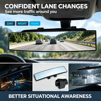HD Convex PanoramicRearview Mirror, Clip-OnCar Interior Mirro