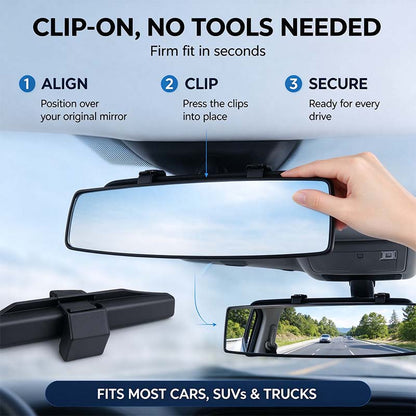 HD Convex PanoramicRearview Mirror, Clip-OnCar Interior Mirro