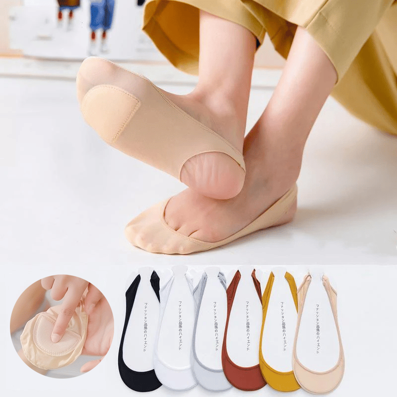 👠4 pairs👠Silicone anti-slip invisible socks