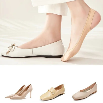 👠4 pairs👠Silicone anti-slip invisible socks