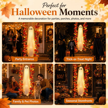 👻Free Shipping🍁Light-Up Maple Ghost Swing Halloween Decoration