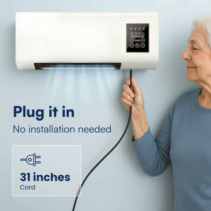 ❄️🔥 2-in-1 Wall-Mounted Heater & Air Cooler | Fast Cooling & Heating for Any Room
