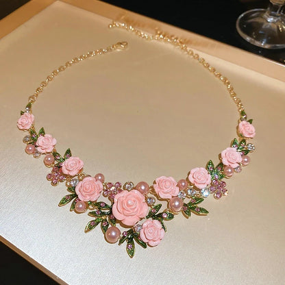 Vintage Rose Garden Pearl & Crystal Jewelry Collection