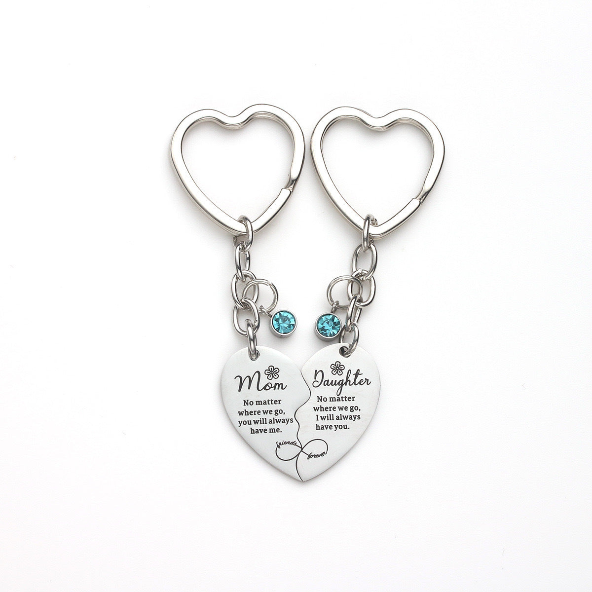 🎁Mom & Daughter Matching Heart Keychain Set