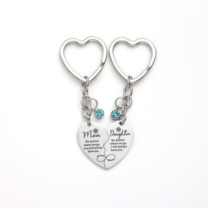 🎁Mom & Daughter Matching Heart Keychain Set