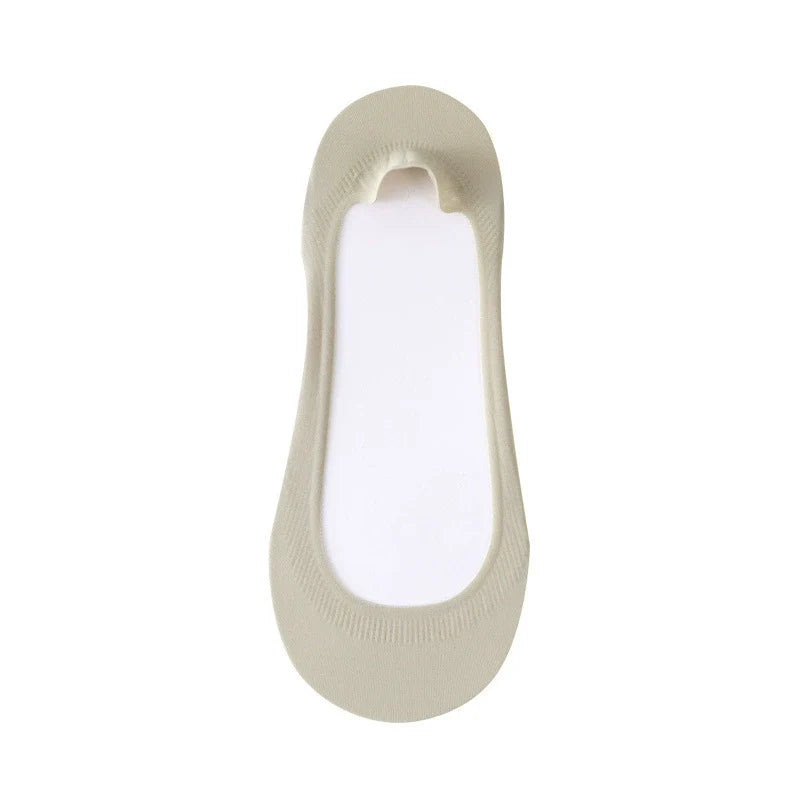 🧦Cushioned No-Show Socks for Women | Non-Slip Ice Silk Invisible Boat Socks with Double Sponge Footpads