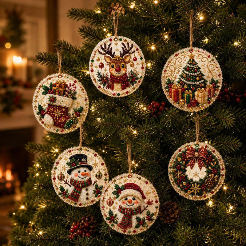 5D DIY Christmas Ornament – Sparkling Beads & Acrylic, 3D Glow, Easy to Make. Perfect for the Tree, Window & Gifts!