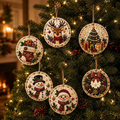 5D DIY Christmas Ornament – Sparkling Beads & Acrylic, 3D Glow, Easy to Make. Perfect for the Tree, Window & Gifts!
