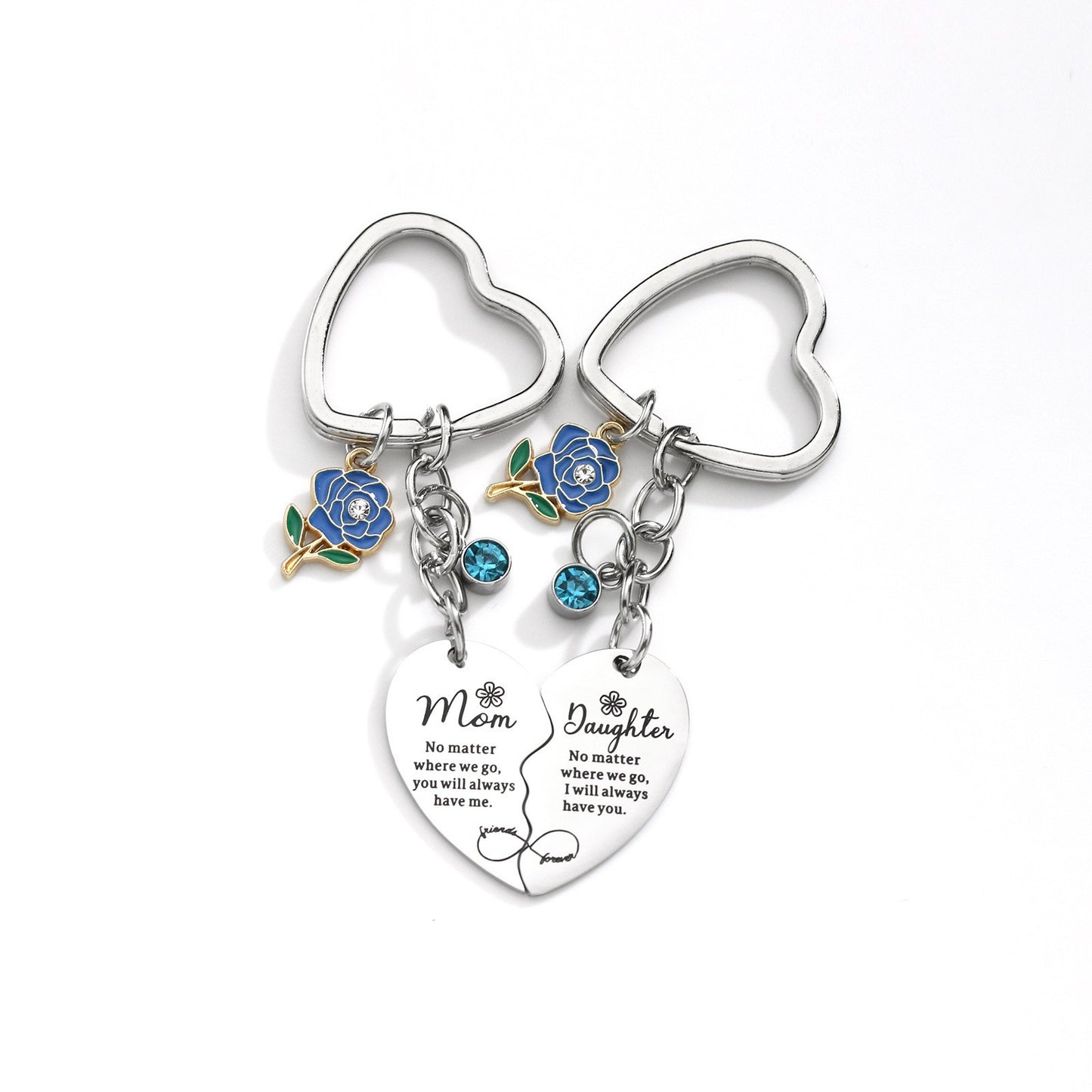🎁Mom & Daughter Matching Heart Keychain Set