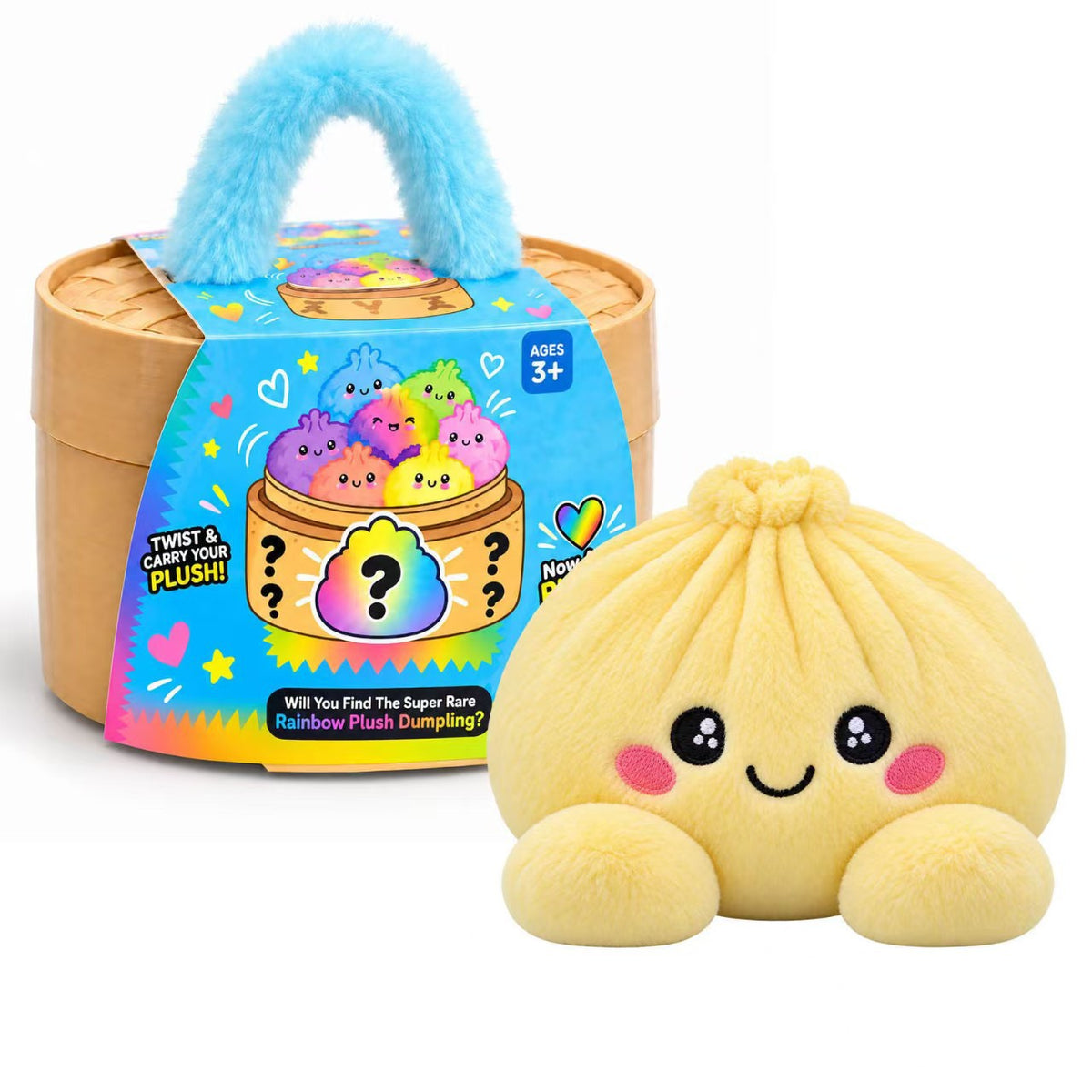 🥟 Cute Dumpling Plush Surprise 🎁 | Super Soft & Huggable with Adorable Steamer Basket 💕