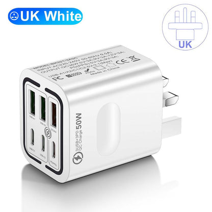 🔥Limited Time 50% Off✨Portable Multi Port Charging Station 50W, 6-Port USB C & USB A