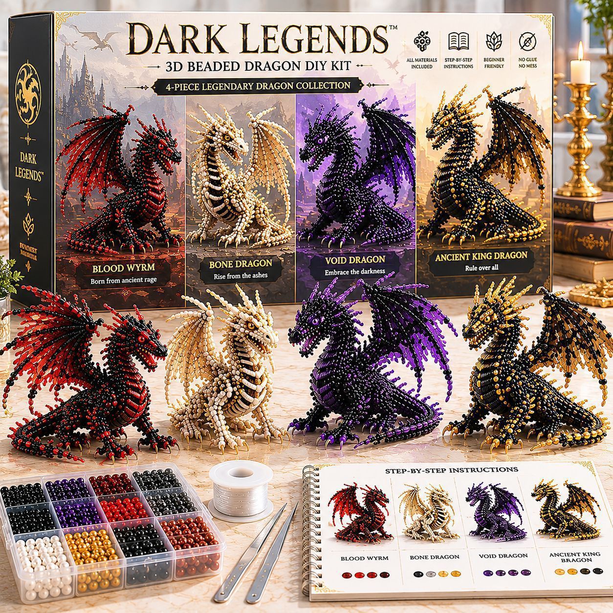 🔥3D Beaded Animal Craft Kit
