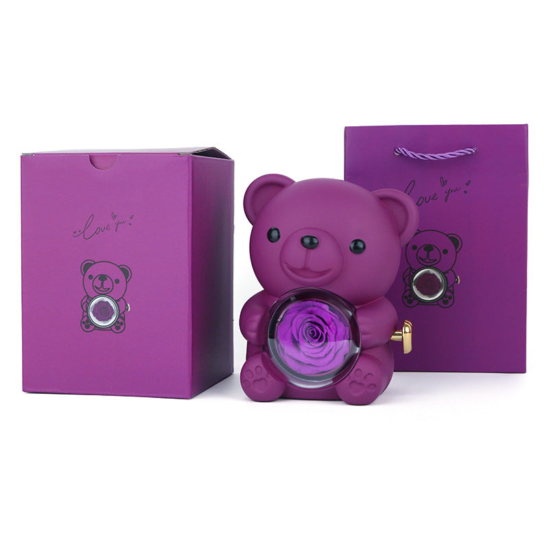 💖Bear Rose Eternal Flower Gift Box
