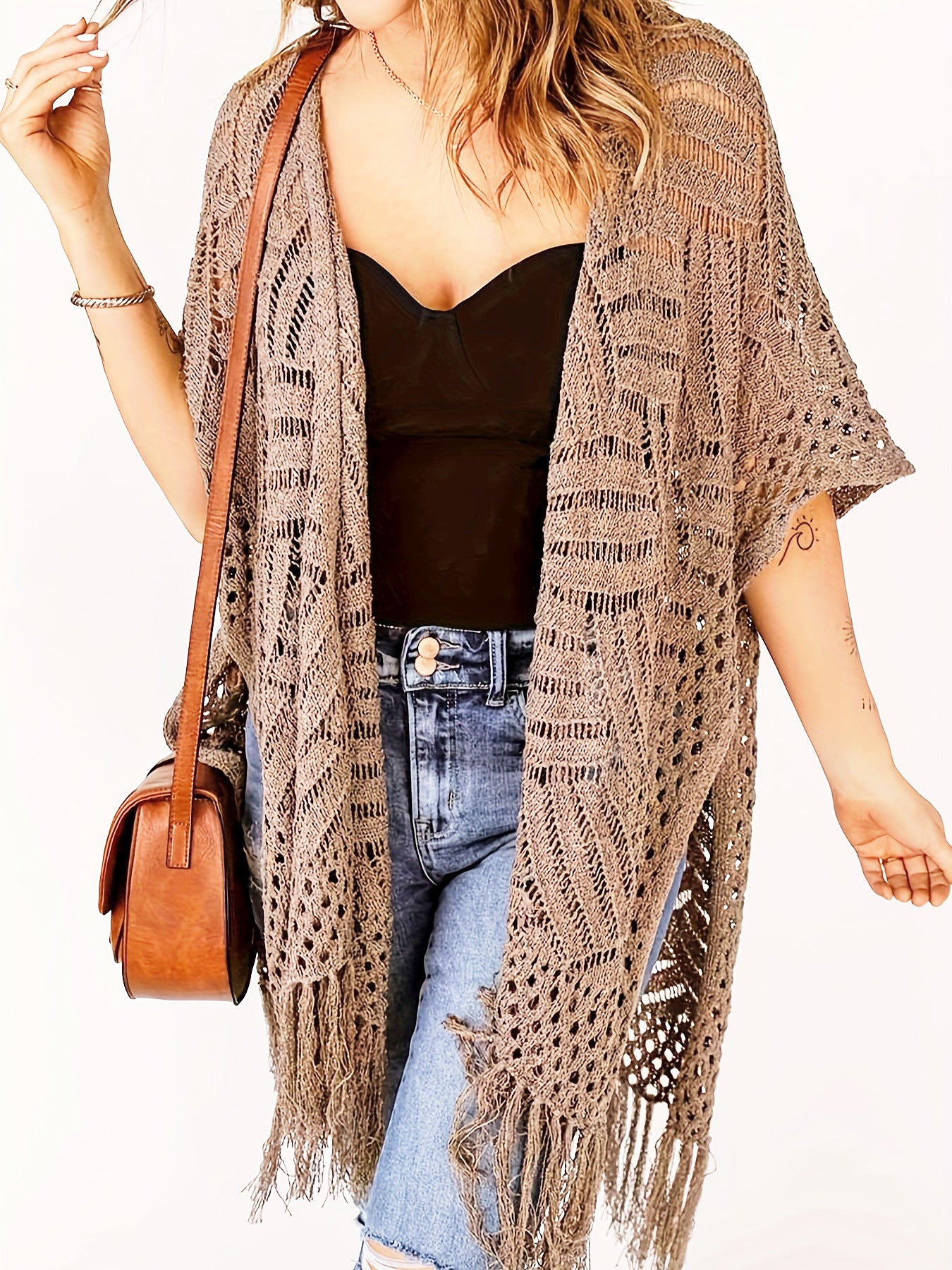 🔥Limited Time 50% Off✨Womens Knit Cardigan Oversized Open Front Outwear