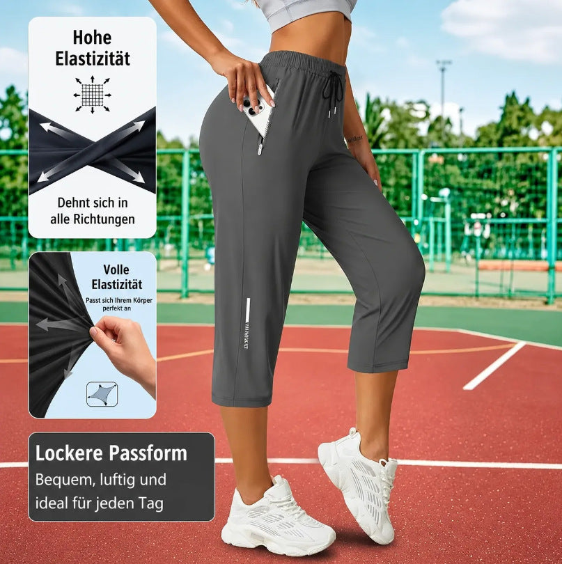 🎊Hot Sale 54% OFF Only Today!!⏰Women's Casual Quick‑Dry Stretchy Capri Pants – Ultra‑Stretchy, Sweat‑Wicking & Slim‑Fit Daily Outdoor Wear Design ☀️