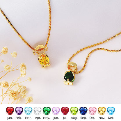 💖Children Birthstone Necklace Boy & Girl Charm Necklace