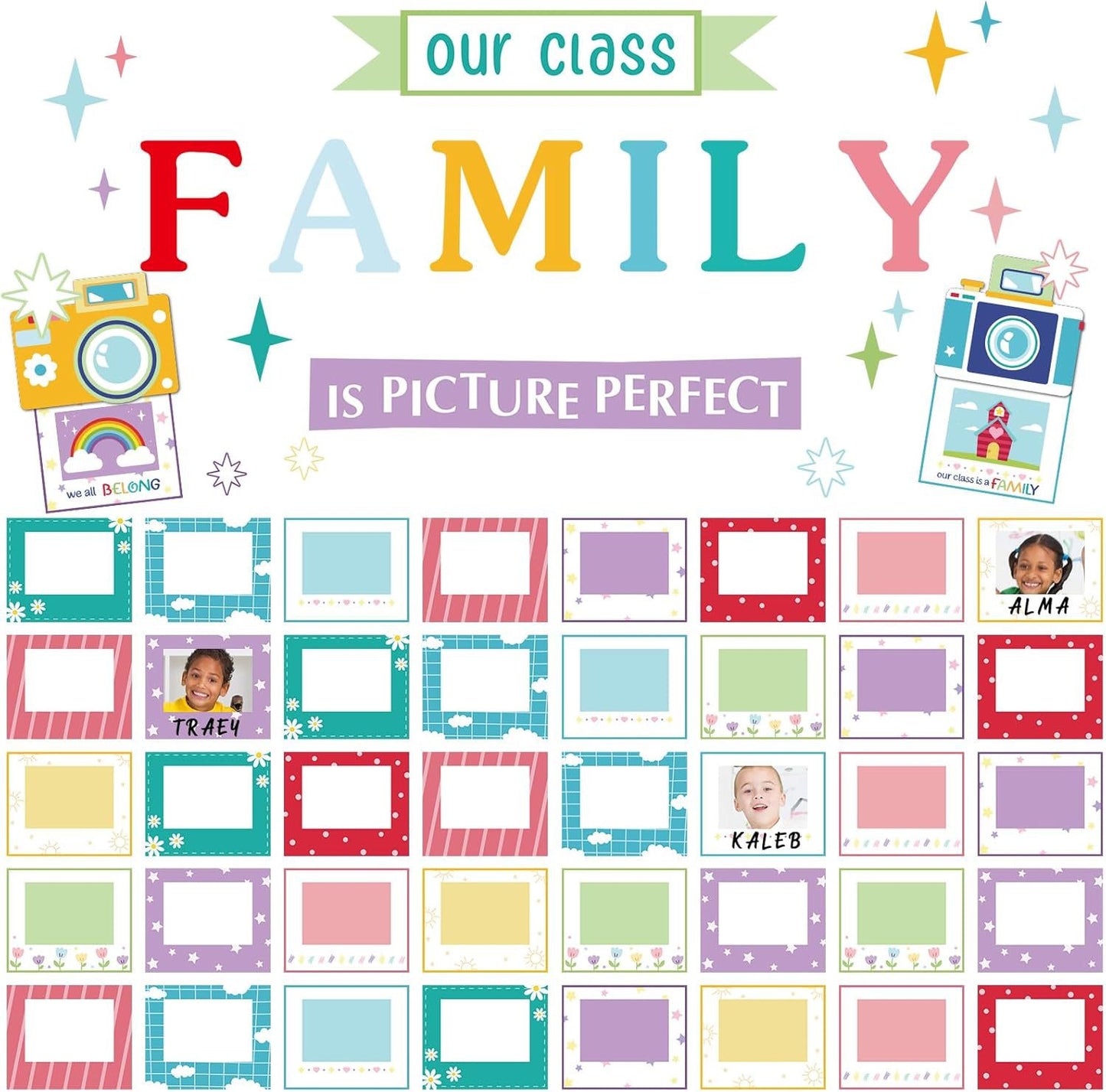🏫"Our Class Is a Big Family" Photo-Frame Style Bulletin Board Decoration🎒