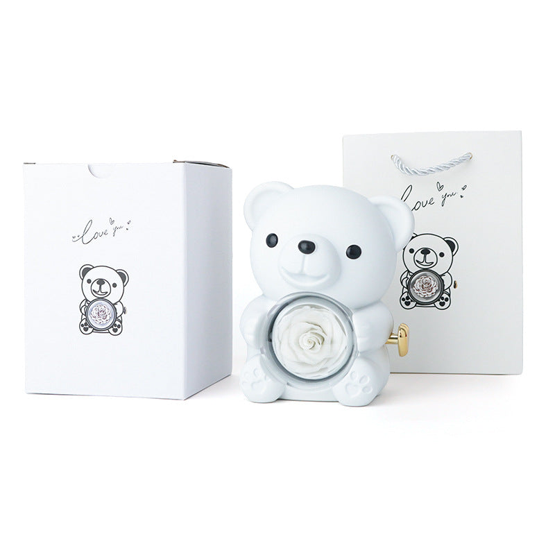 💖Bear Rose Eternal Flower Gift Box