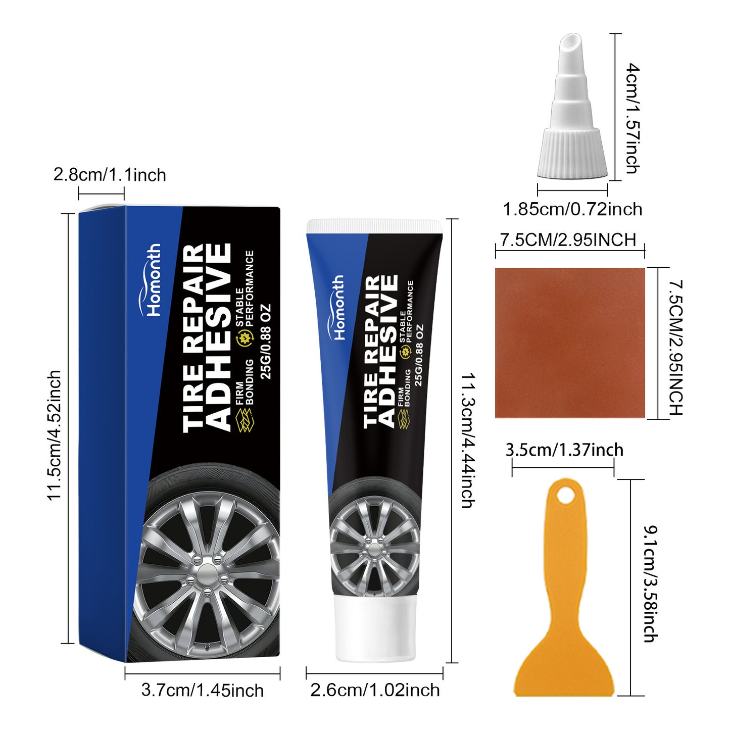 Weather-Resistant Waterproof Flexible Tire Repair Adhesive